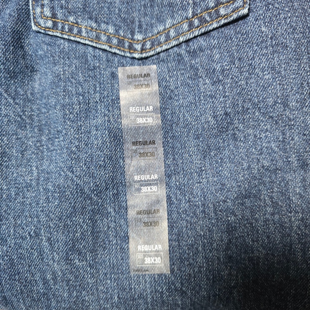 Urban Pipeline Regular Fit 38/30 Mens Jeans Stonewash Sits on Waist Straight - Picture 10 of 12